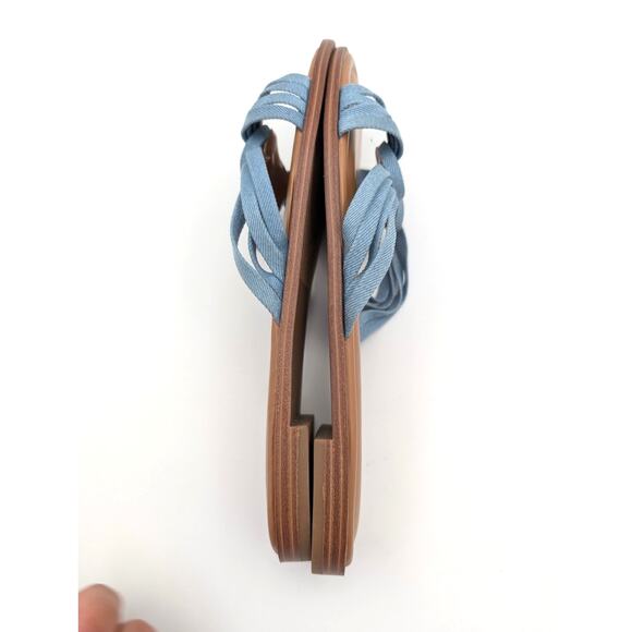 Kensie Raine Knotted Slide Sandal Slip On Women's Denim Blue Size US8.5M EU39 - Picture 10 of 11